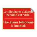 Le téléphone d'alarme incendie /.../ - Fire alarm telephone is located: /.../