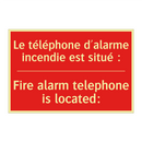 Le téléphone d'alarme incendie /.../ - Fire alarm telephone is located: /.../