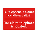 Le téléphone d'alarme incendie /.../ - Fire alarm telephone is located: /.../