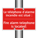 Le téléphone d'alarme incendie /.../ - Fire alarm telephone is located: /.../