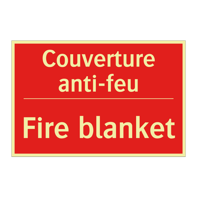 Couverture anti-feu - Fire blanket
