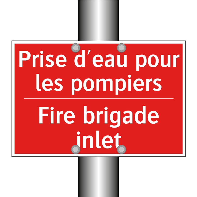 Prise d'eau pour les pompiers - Fire brigade inlet