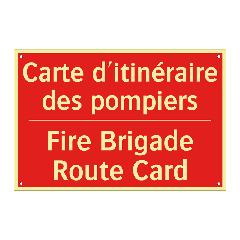 Carte d'itinéraire des pompiers /.../ - Fire Brigade Route Card