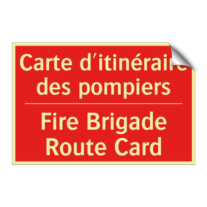 Carte d'itinéraire des pompiers /.../ - Fire Brigade Route Card