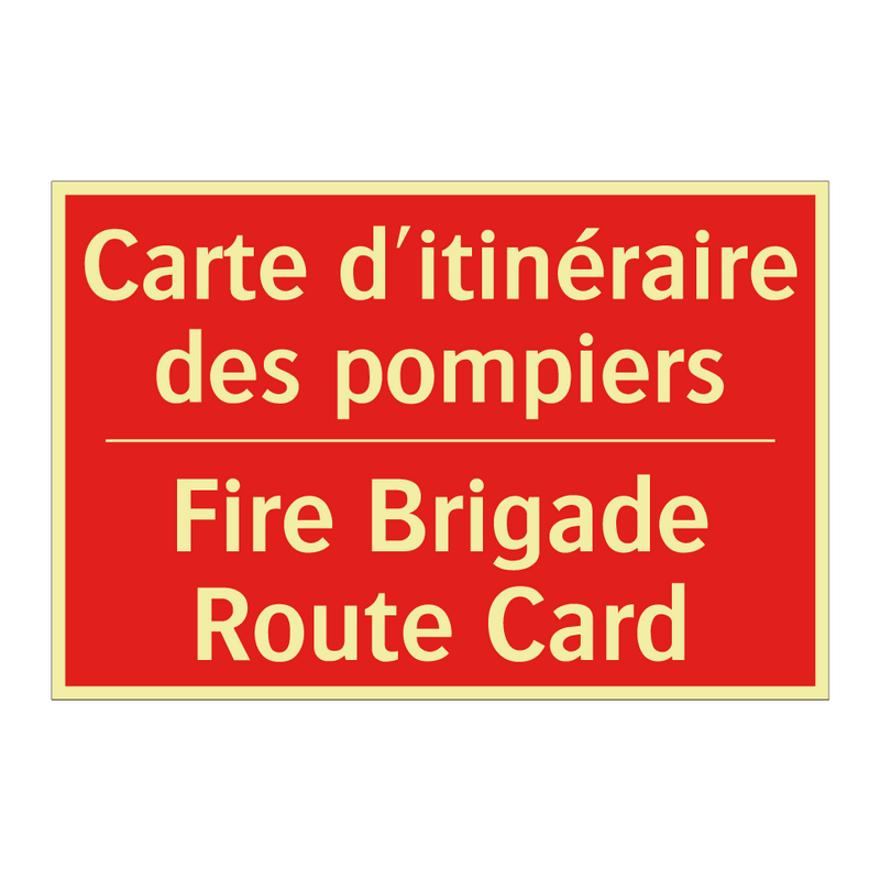 Carte d'itinéraire des pompiers /.../ - Fire Brigade Route Card