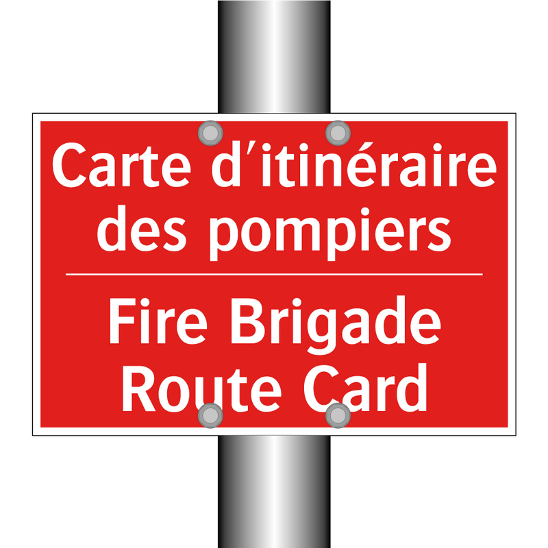 Carte d'itinéraire des pompiers /.../ - Fire Brigade Route Card
