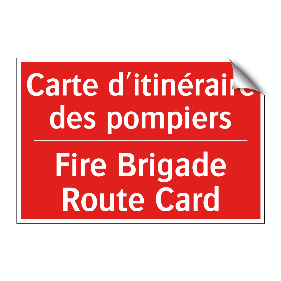 Carte d'itinéraire des pompiers /.../ - Fire Brigade Route Card