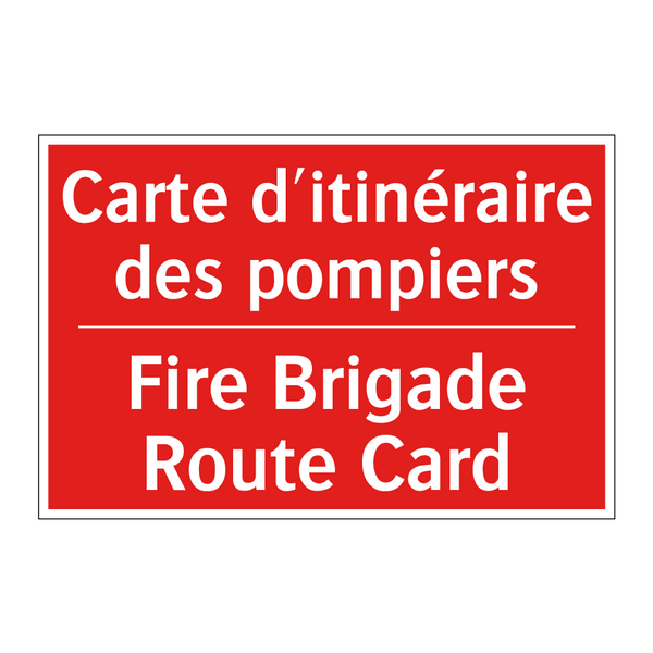 Carte d'itinéraire des pompiers /.../ - Fire Brigade Route Card