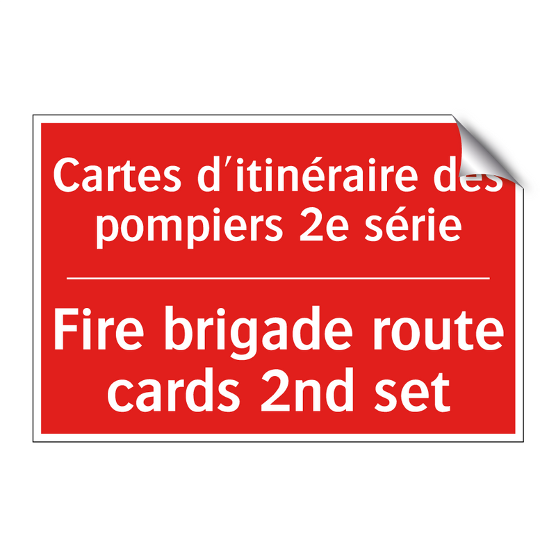 Cartes d'itinéraire des pompiers /.../ - Fire brigade route cards 2nd set /.../