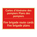 Cartes d'itinéraire des pompiers /.../ - Fire brigade route cards Fire /.../