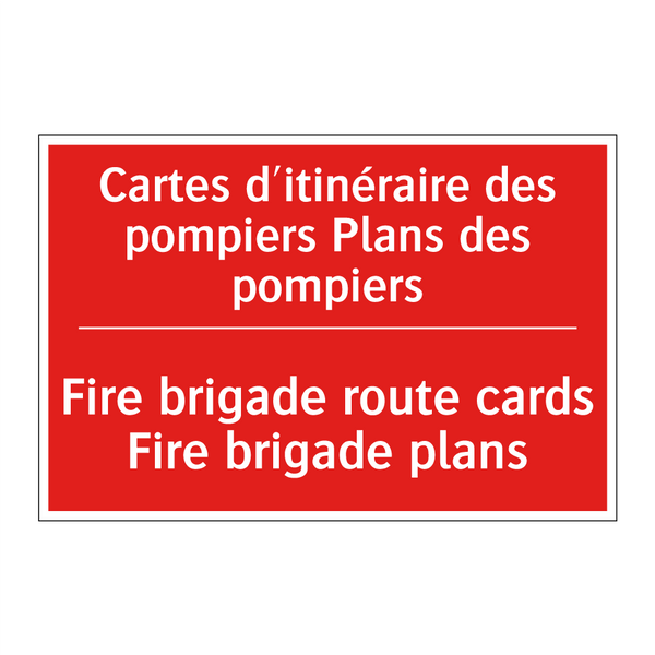 Cartes d'itinéraire des pompiers /.../ - Fire brigade route cards Fire /.../