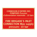 CONNEXION D'ENTRÉE DES POMPIERS /.../ - FIRE BRIGADE'S INLET CONNECTION /.../