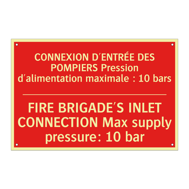 CONNEXION D'ENTRÉE DES POMPIERS /.../ - FIRE BRIGADE'S INLET CONNECTION /.../