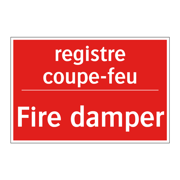 registre coupe-feu - Fire damper