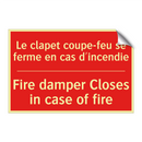Le clapet coupe-feu se ferme en /.../ - Fire damper Closes in case of /.../