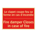 Le clapet coupe-feu se ferme en /.../ - Fire damper Closes in case of /.../