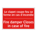 Le clapet coupe-feu se ferme en /.../ - Fire damper Closes in case of /.../