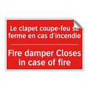 Le clapet coupe-feu se ferme en /.../ - Fire damper Closes in case of /.../