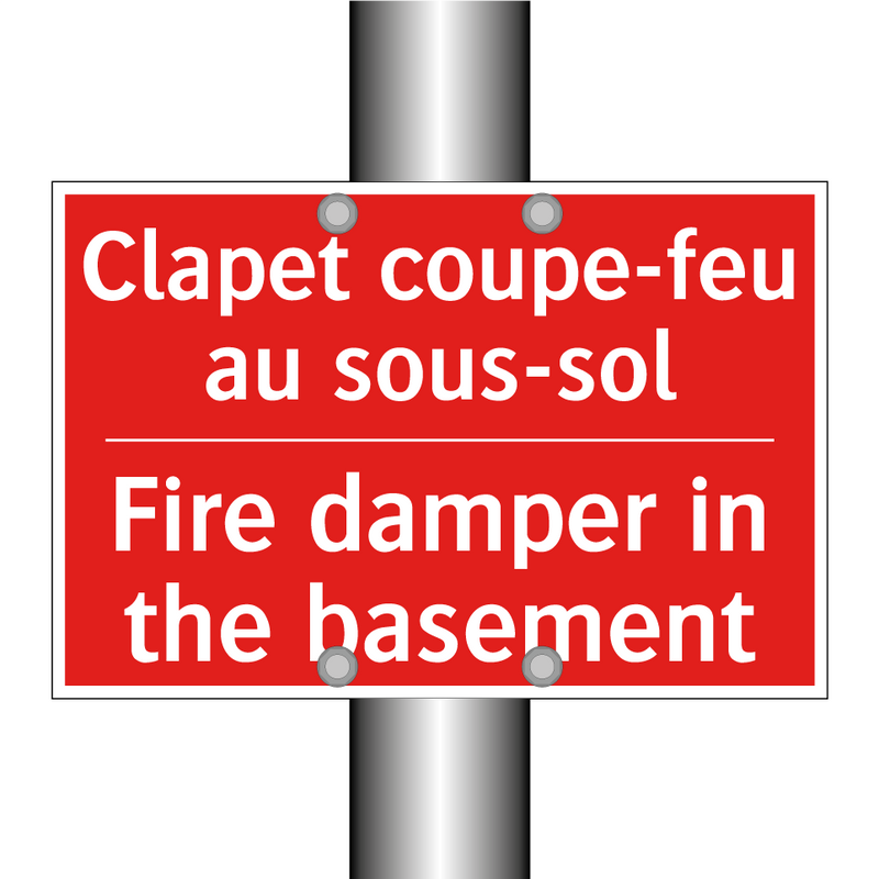 Clapet coupe-feu au sous-sol - Fire damper in the basement