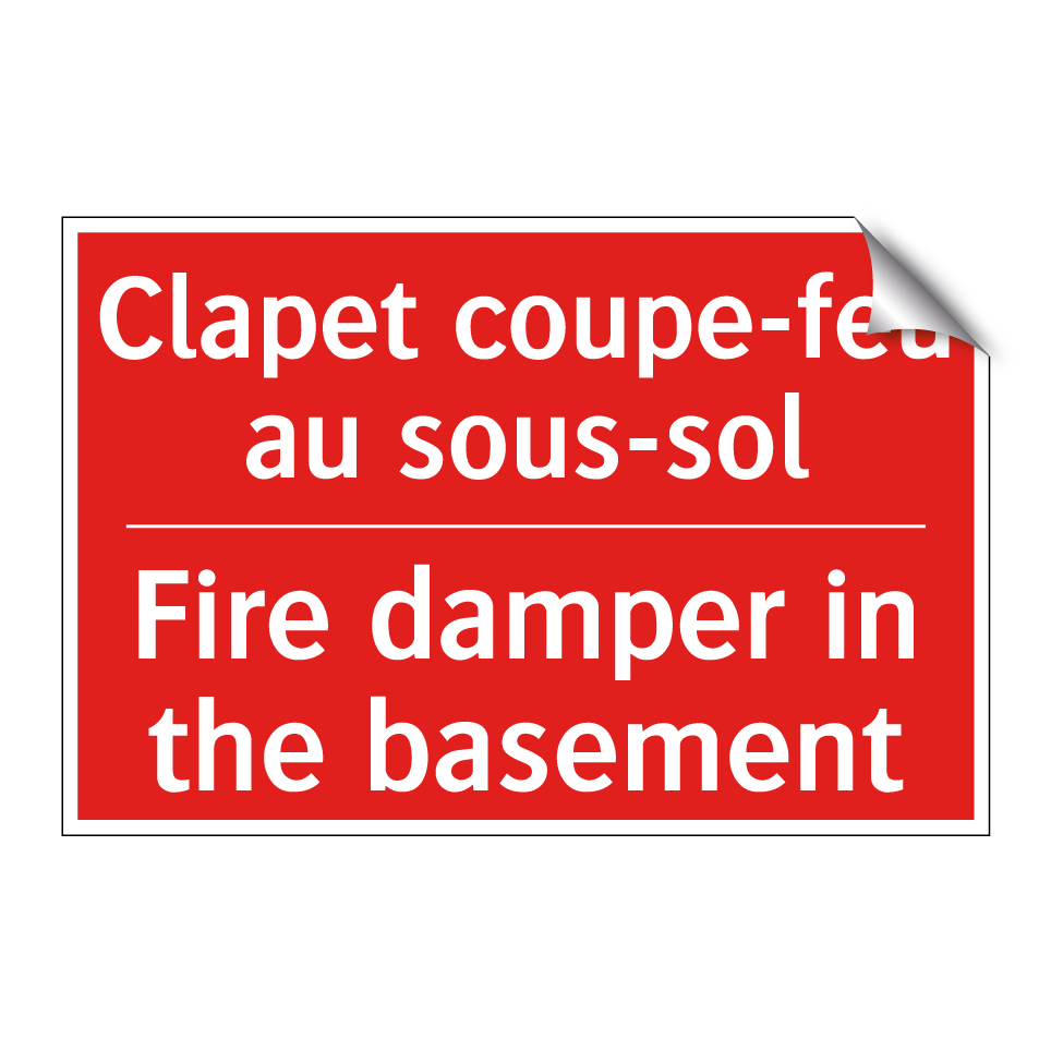 Clapet coupe-feu au sous-sol - Fire damper in the basement