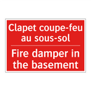 Clapet coupe-feu au sous-sol - Fire damper in the basement