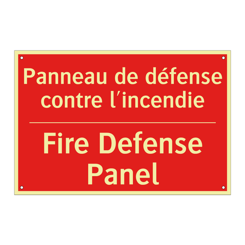 Panneau de défense contre l'incendie /.../ - Fire Defense Panel