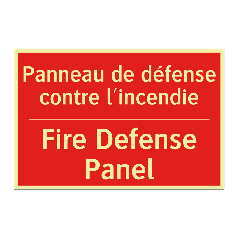 Panneau de défense contre l'incendie /.../ - Fire Defense Panel