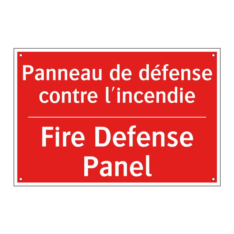 Panneau de défense contre l'incendie /.../ - Fire Defense Panel