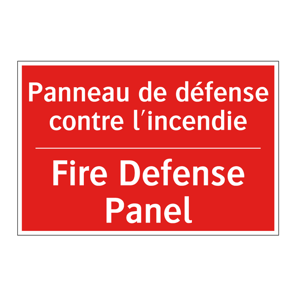 Panneau de défense contre l'incendie /.../ - Fire Defense Panel