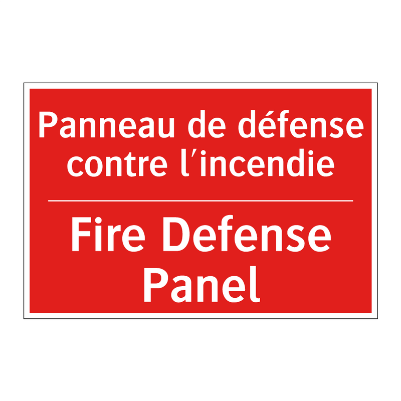 Panneau de défense contre l'incendie /.../ - Fire Defense Panel