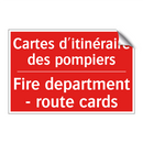 Cartes d'itinéraire des pompiers /.../ - Fire department - route cards