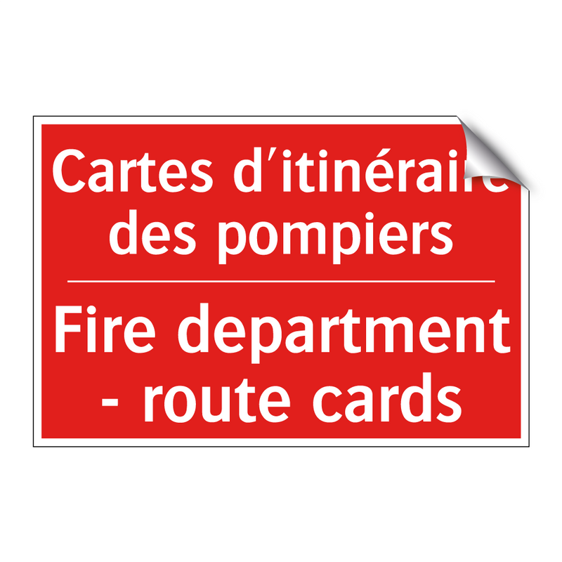 Cartes d'itinéraire des pompiers /.../ - Fire department - route cards