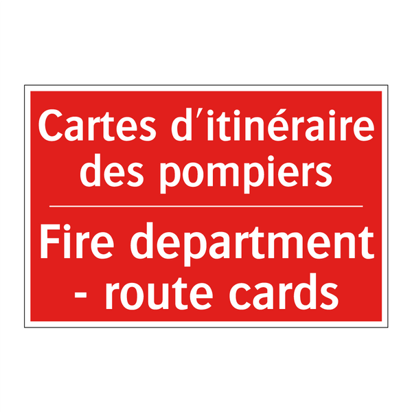 Cartes d'itinéraire des pompiers /.../ - Fire department - route cards