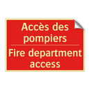 Accès des pompiers - Fire department access