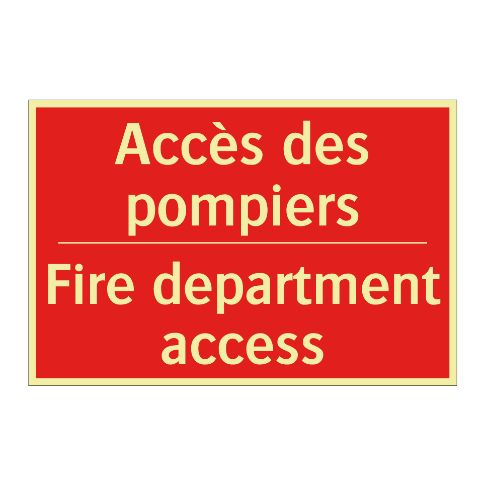 Accès des pompiers - Fire department access
