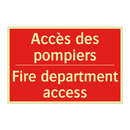 Accès des pompiers - Fire department access