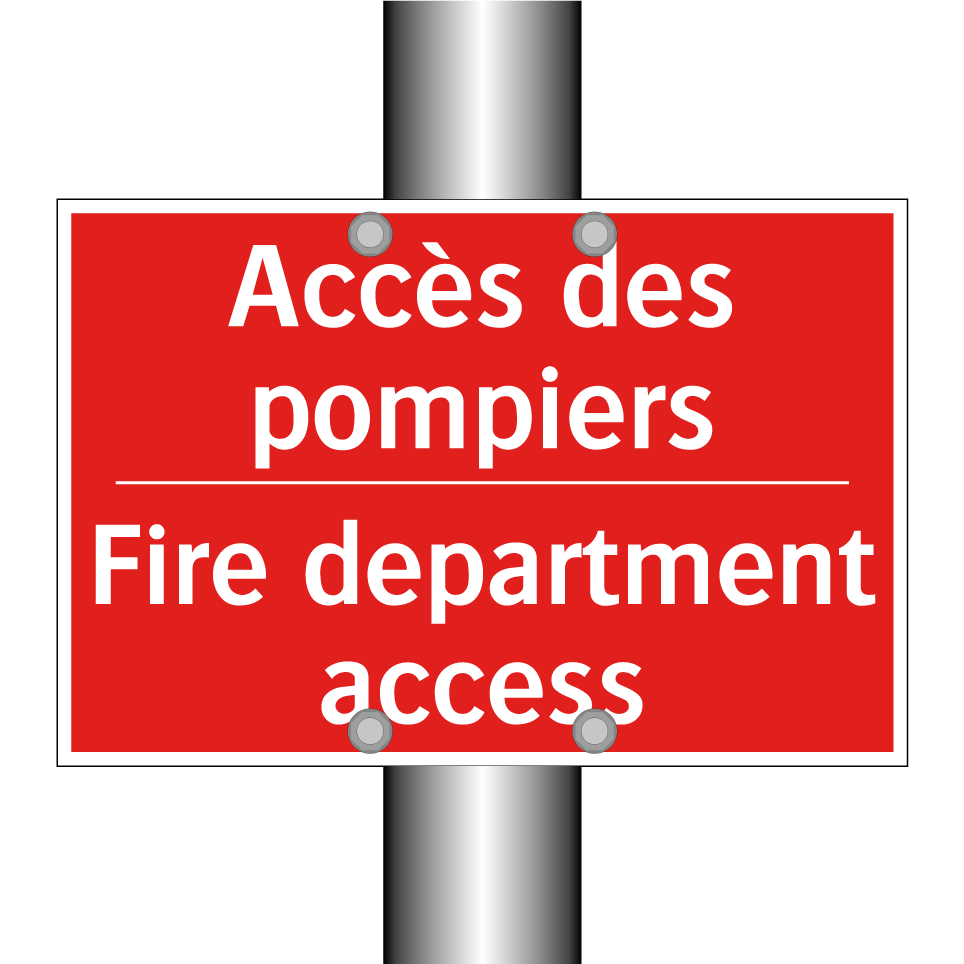 Accès des pompiers - Fire department access