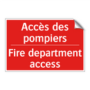 Accès des pompiers - Fire department access