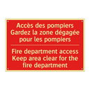 Accès des pompiers Gardez la zone /.../ - Fire department access Keep area /.../