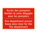 Accès des pompiers Gardez la zone /.../ - Fire department access Keep area /.../