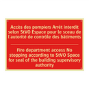 Accès des pompiers Arrêt interdit /.../ - Fire department access No stopping /.../