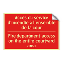 Accès du service d'incendie à /.../ - Fire department access on the /.../