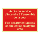 Accès du service d'incendie à /.../ - Fire department access on the /.../