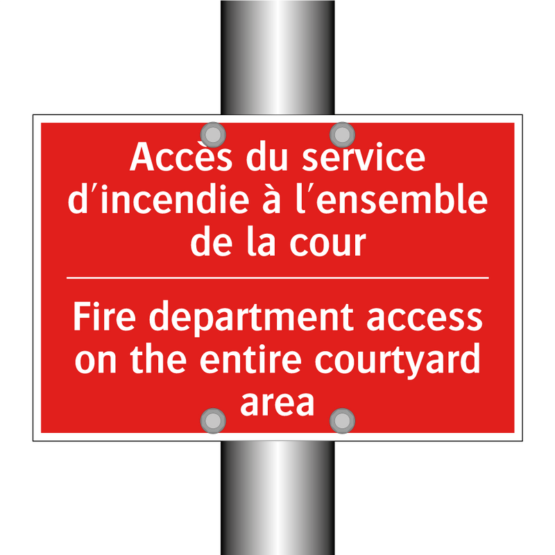Accès du service d'incendie à /.../ - Fire department access on the /.../