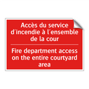 Accès du service d'incendie à /.../ - Fire department access on the /.../