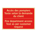 Accès des pompiers Texte selon /.../ - Fire department access Text as /.../