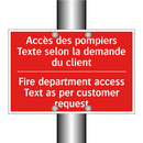 Accès des pompiers Texte selon /.../ - Fire department access Text as /.../