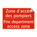 Zone d'accès des pompiers - Fire department access zone