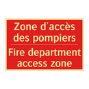 Zone d'accès des pompiers - Fire department access zone