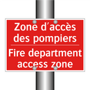 Zone d'accès des pompiers - Fire department access zone
